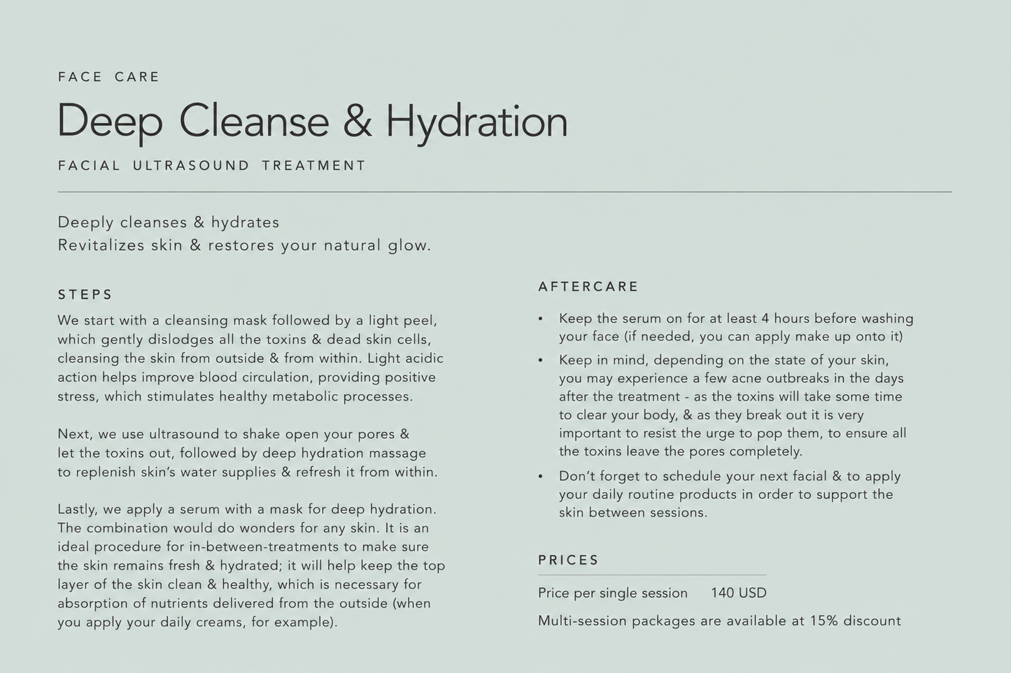 Deep Cleanse & Hydration